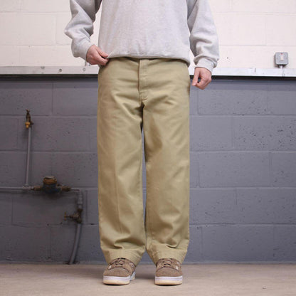Dickies Pants W36L29 khaki beige loose twill chino 90s style skater pants