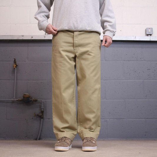 Dickies Pants W36L29 khaki beige loose twill chino 90s style skater pants