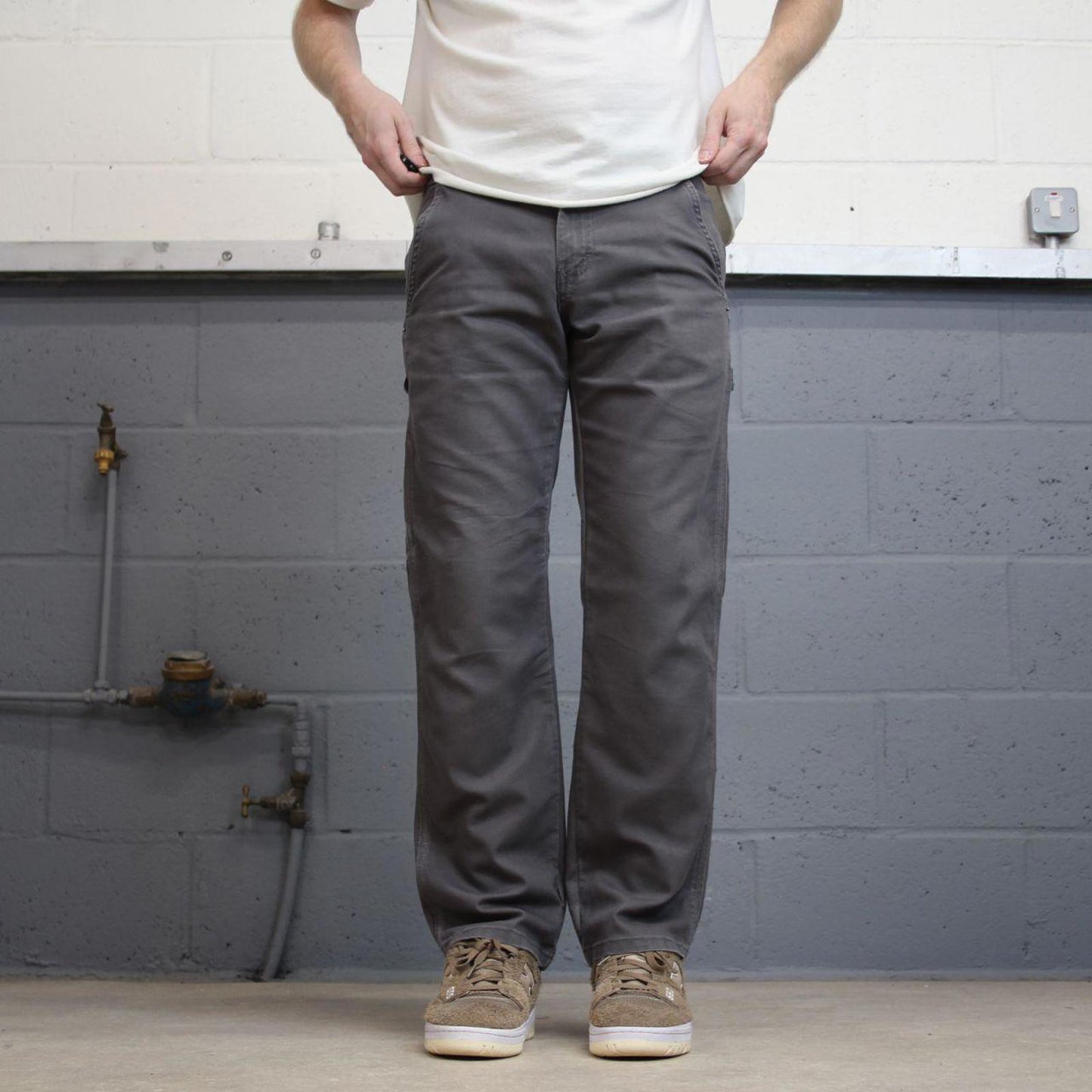 Grey Dickies carpenter jeans W30L30 regular fit canvasy 90s skater style cargo pants