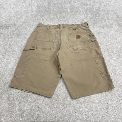 Carhartt carpenter shorts dungaree fit tan Loose cargo skater work shorts