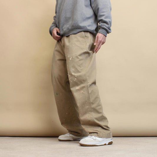 Carhartt carpenter trousers W40L30 relaxed fit tan 90s style cargos