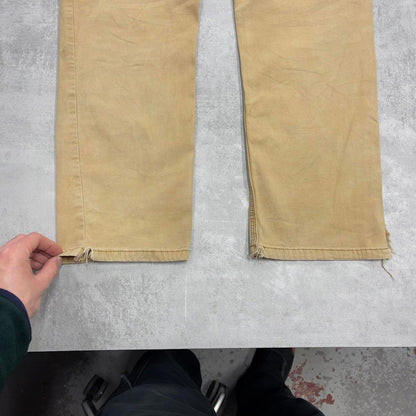 Cream Carhartt carpenter trousers W34L32 relaxed fit skater style pants