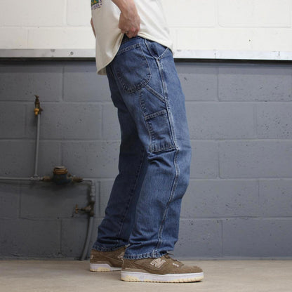 Blue Wrangler carpenter jeans W30L32 loose cargo skater style jeans