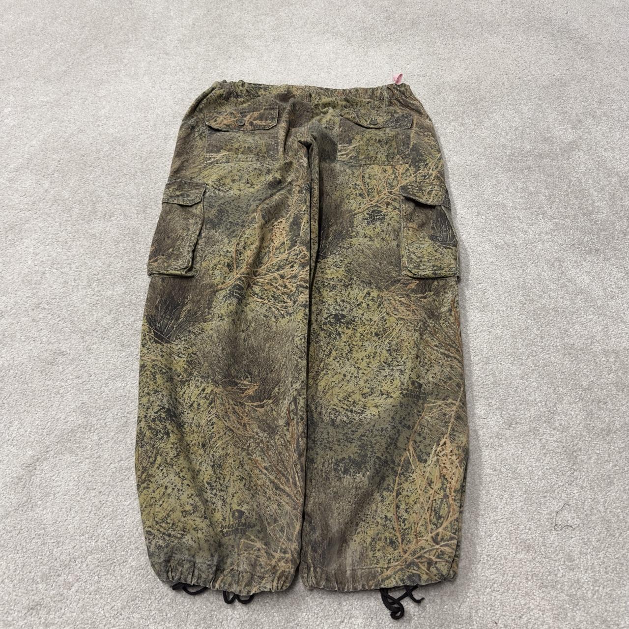 Women’s Mossy oak baggy camo cargo utility pants Y2K khaki outdoors hunting utility trousers