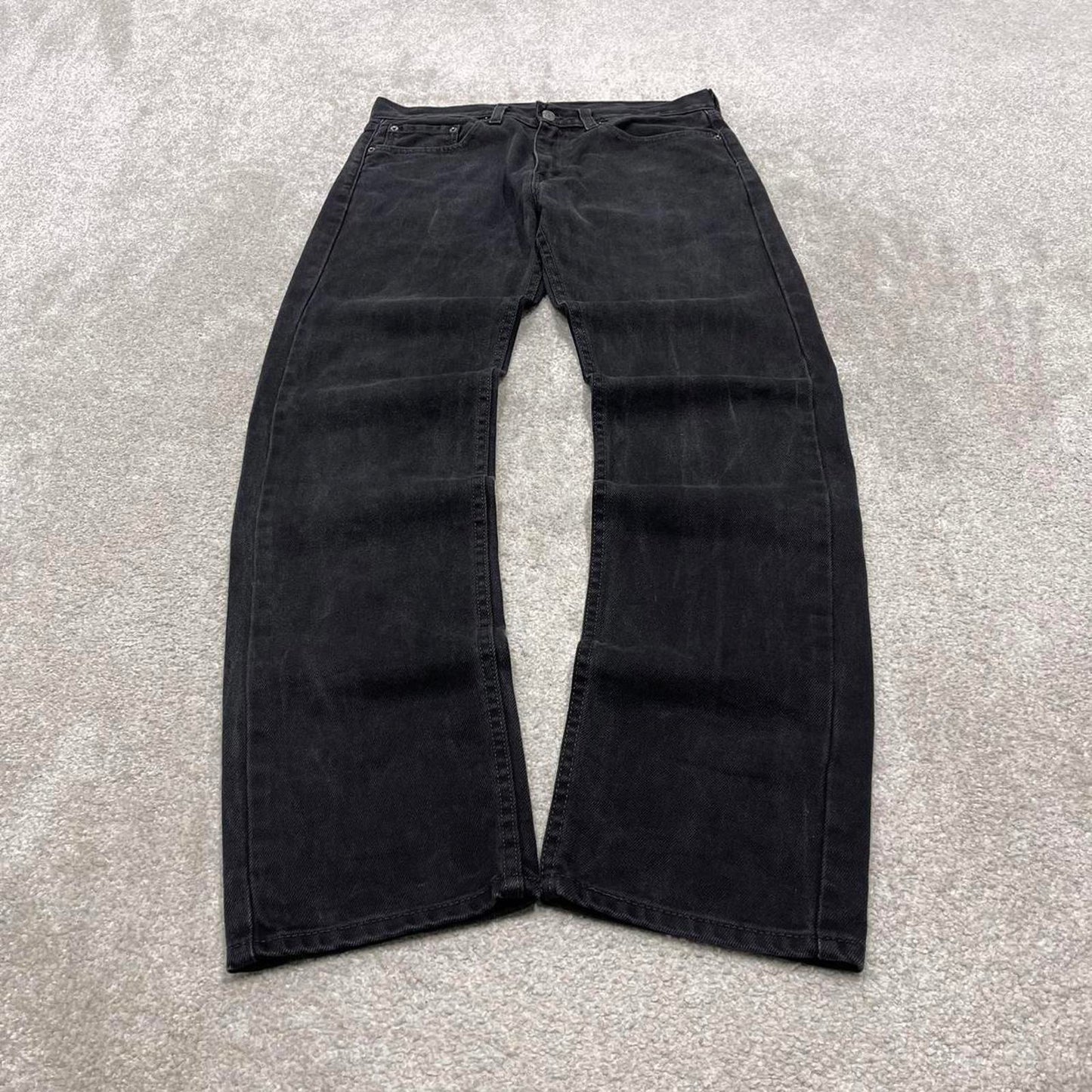 Black Levis 505 jeans y2k 90s style W34L34 red tab logo 5 pocket denim pants skater 100% cotton