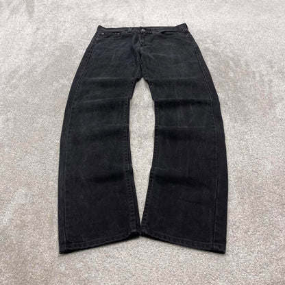 Black Levis 505 jeans y2k 90s style W34L34 red tab logo 5 pocket denim pants skater 100% cotton