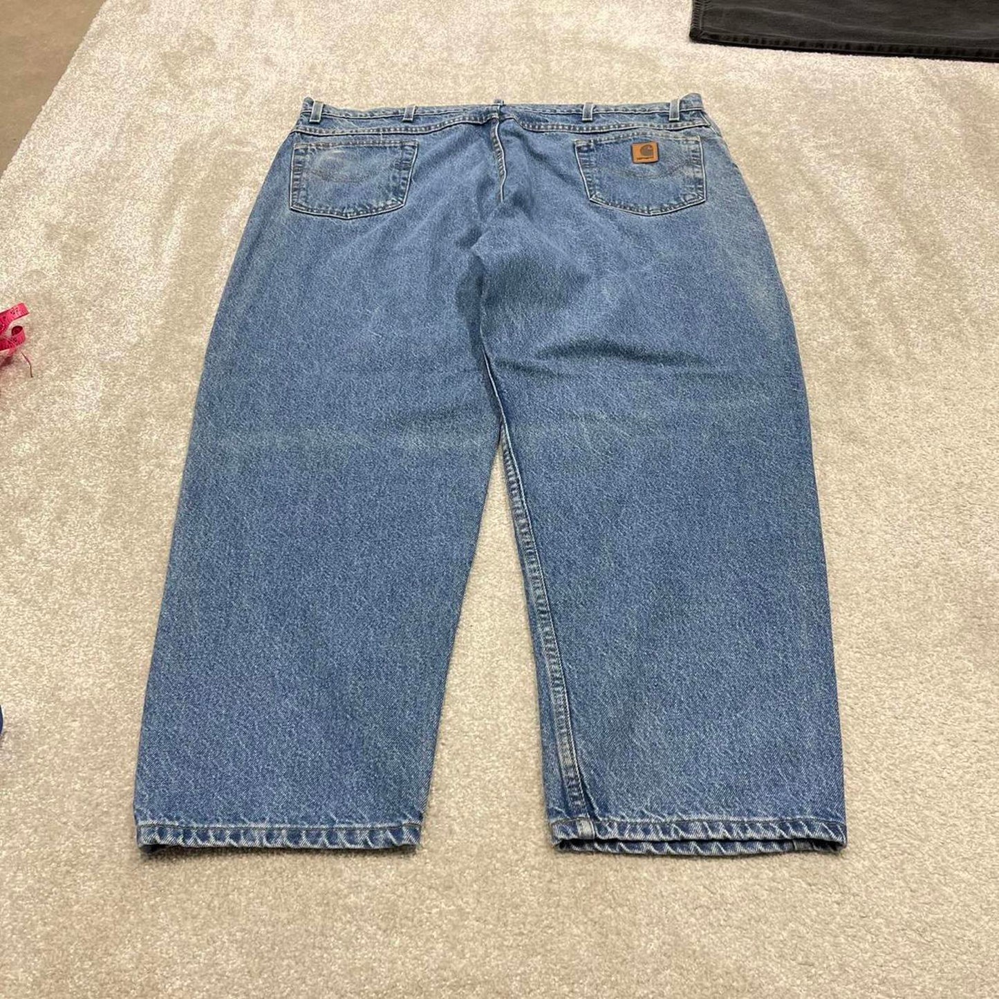 Vintage Carhartt jeans 90s y2k skater style W46L30 blue loose 100% cotton denim