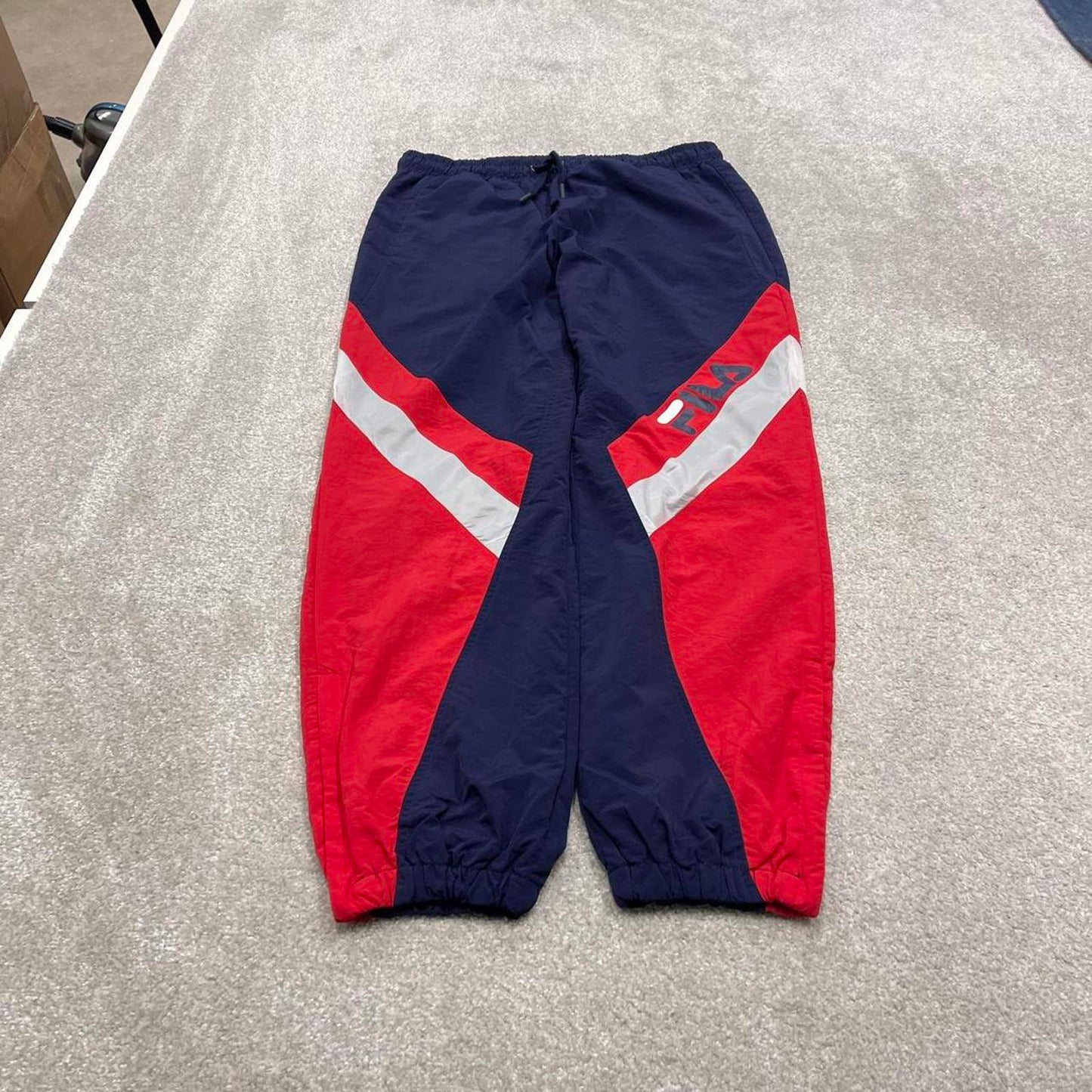 Vintage Y2K Fila tracksuit bottoms navy red