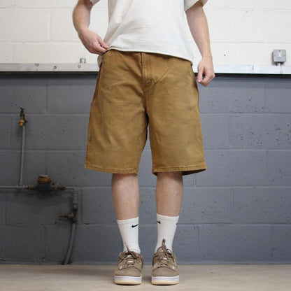 Dickies carpenter shorts loose canvas tan brown skater style jorts