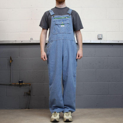 Vintage baggy Dungarees denim overalls blue Liberty workwear bib & brace utility