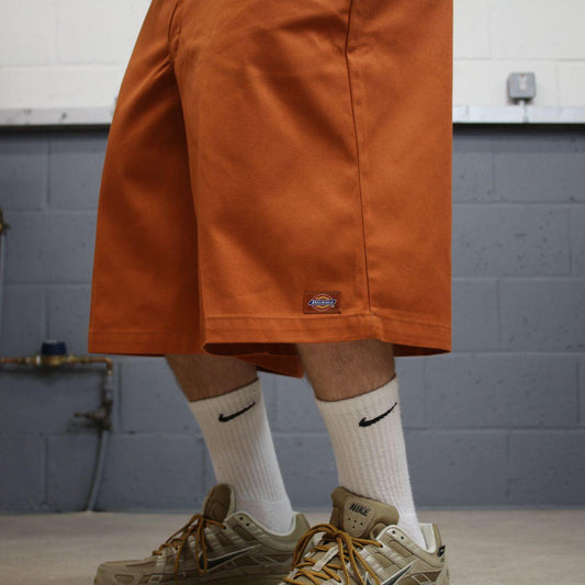 Dickies baggy chino shorts carpenter orange Chino style skater shorts long wide leg festival