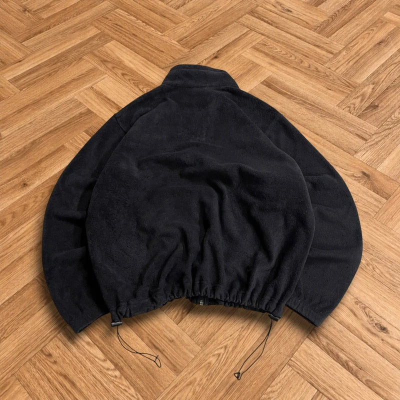 Y2K Columbia technical fleece XL men’s black full zip up autumn adjustable waist