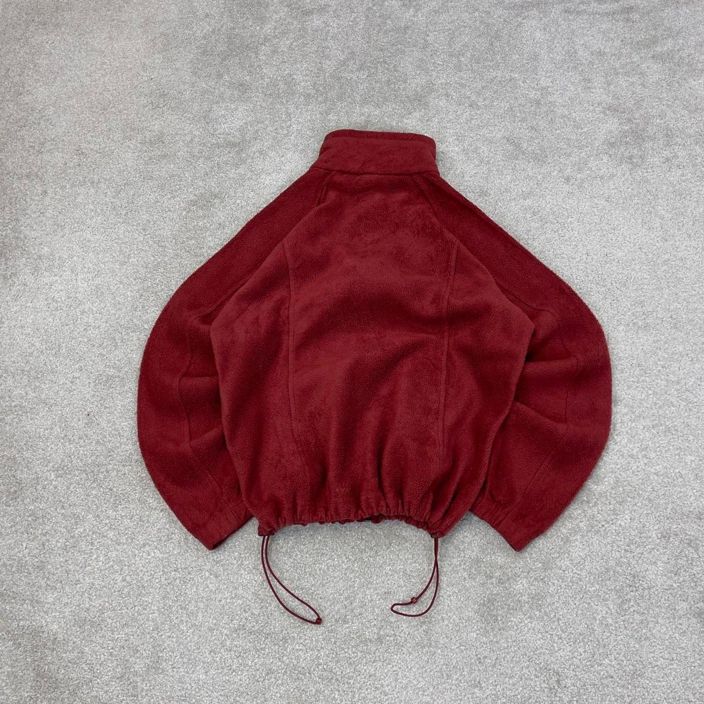 Red Womens Columbia technical full zip fleece Medium y2k style autumn