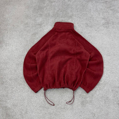 Red Womens Columbia technical full zip fleece Medium y2k style autumn