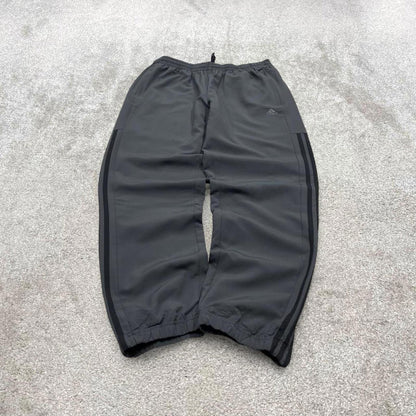 Vintage y2k Adidas tracksuit bottoms grey Loose floaty drawstring track pants side stripes