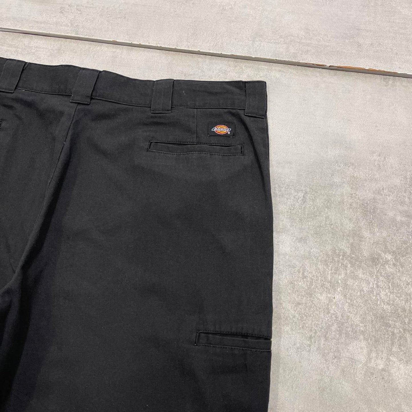 Black baggy Dickies carpenter shorts W42