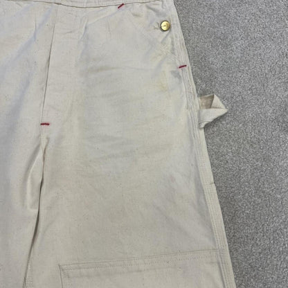Vintage Carhartt dungarees white painter overalls Bib & brace utility workwear farmer