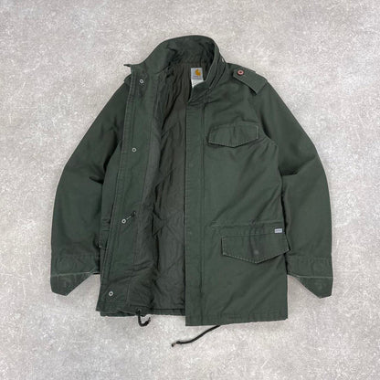 Carhartt jacket Small green military style jacket patch logo