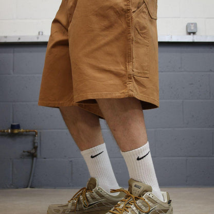 Baggy denim carpenter shorts cargo tan Big smith canvas skater style surf jorts