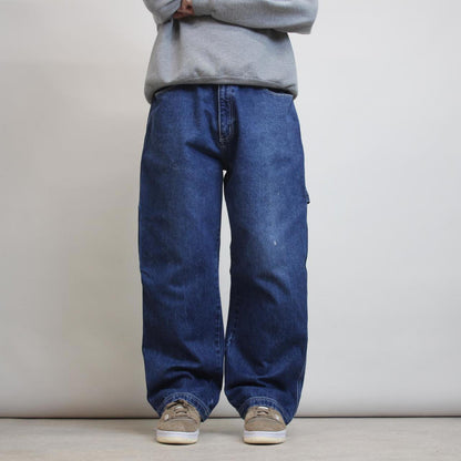 Blue Denim Carpenter JUeans W36 L30 Loose Bucker skater cargos