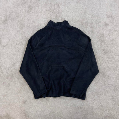 Black Columbia technical fleece XL y2k style snap T popper autumn fall fashion pull over