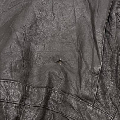 Vintage leather flight aviator bomber jacket brown Banana Republic boxy genuine leather coat