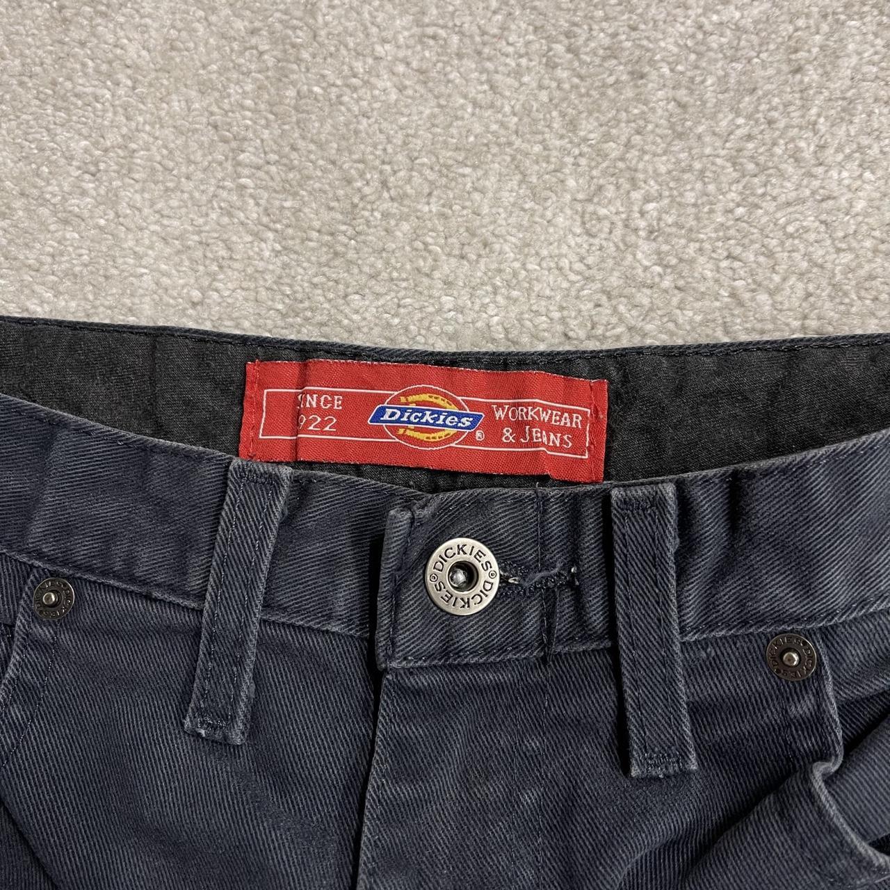 Y2K Dickies denim shorts navy blue Summer jorts with patch logo