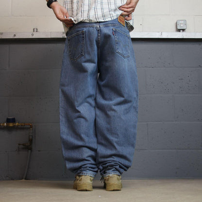 Levi’s 560 baggy jeans y2k blue Loose fit 100% cotton denim pants red tab logo