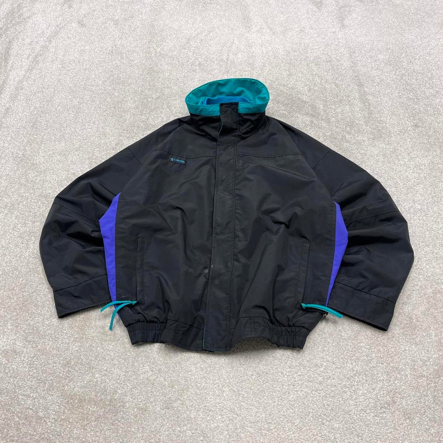 00s Columbia technical windbreaker jacket L men's black y2k style autumn