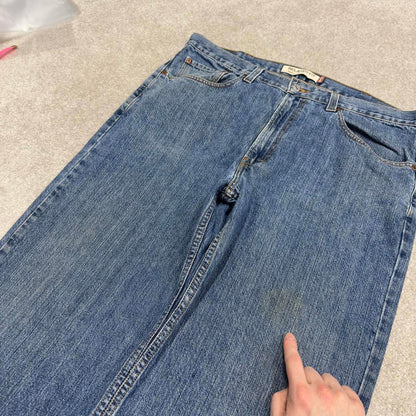 Vintage 00s Levis 550 relaxed fit baggy jeans blue Loose wide leg denim pants