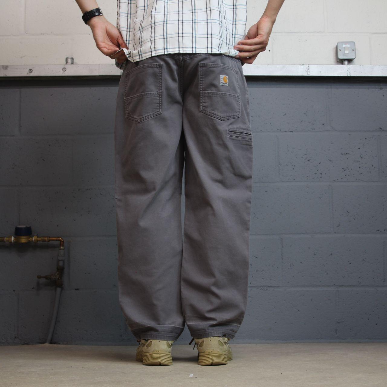 Carhartt carpenter jeans y2k grey Straight relaxed fit canvasy skater cargo work pants