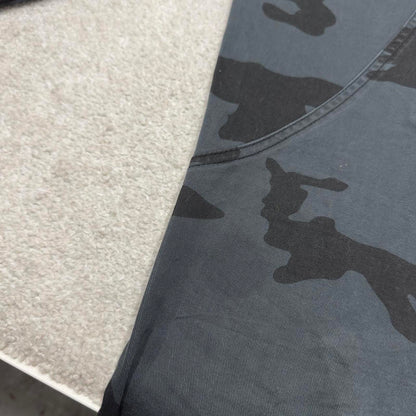 Camo cargo pants W30L31 navy grey camouflage straight y2k style carpenter trousers