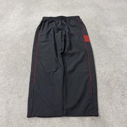 Y2K Nike baggy tracksuit bottoms black XXL wide leg Mesh lining, drawstring & elasticated waist