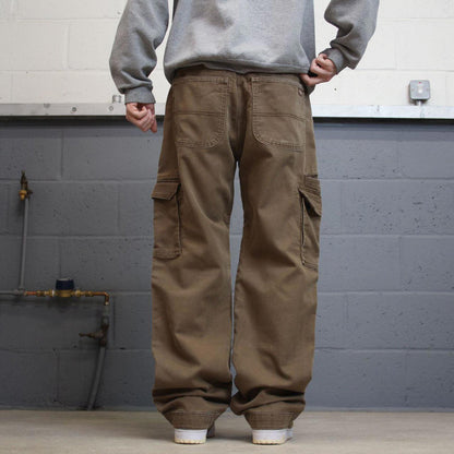 Y2K baggy Dickies double knee work pants brown Canvas skater style cargo carpenter jeans