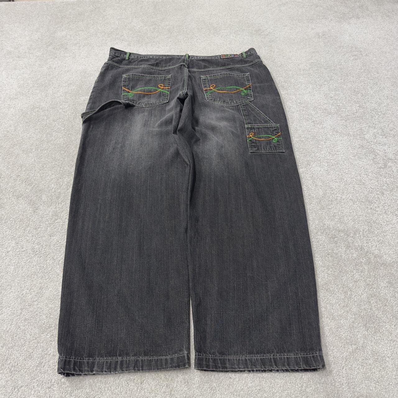 Extra baggy carpenter jeans y2k W48L34 black Brooklyn Xpress wide leg skater style cargos