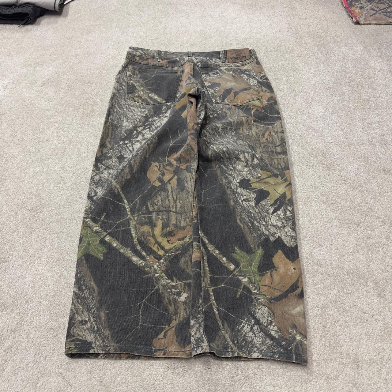 Wrangler camo jeans double knees y2k khaki Loose straight leg Realtree camouflage pants