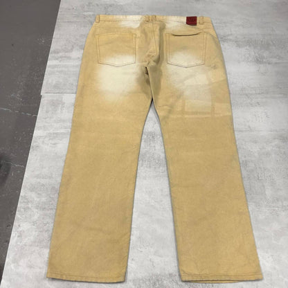 Tan/yellow Switch jeans W44L32 hip hop Y2K style jeans