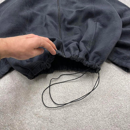 00s Columbia technical fleece 3XL women's black full zip up y2k style autumn adjustable waist