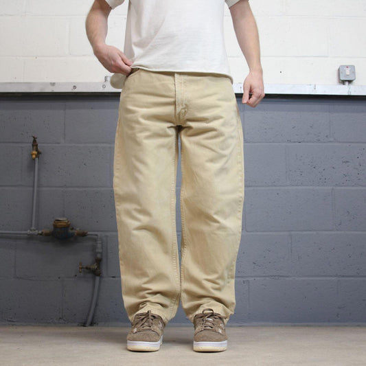 Levis 550 jeans W36 L30 beige loose 90s style relaxed skater jeans red tab logo