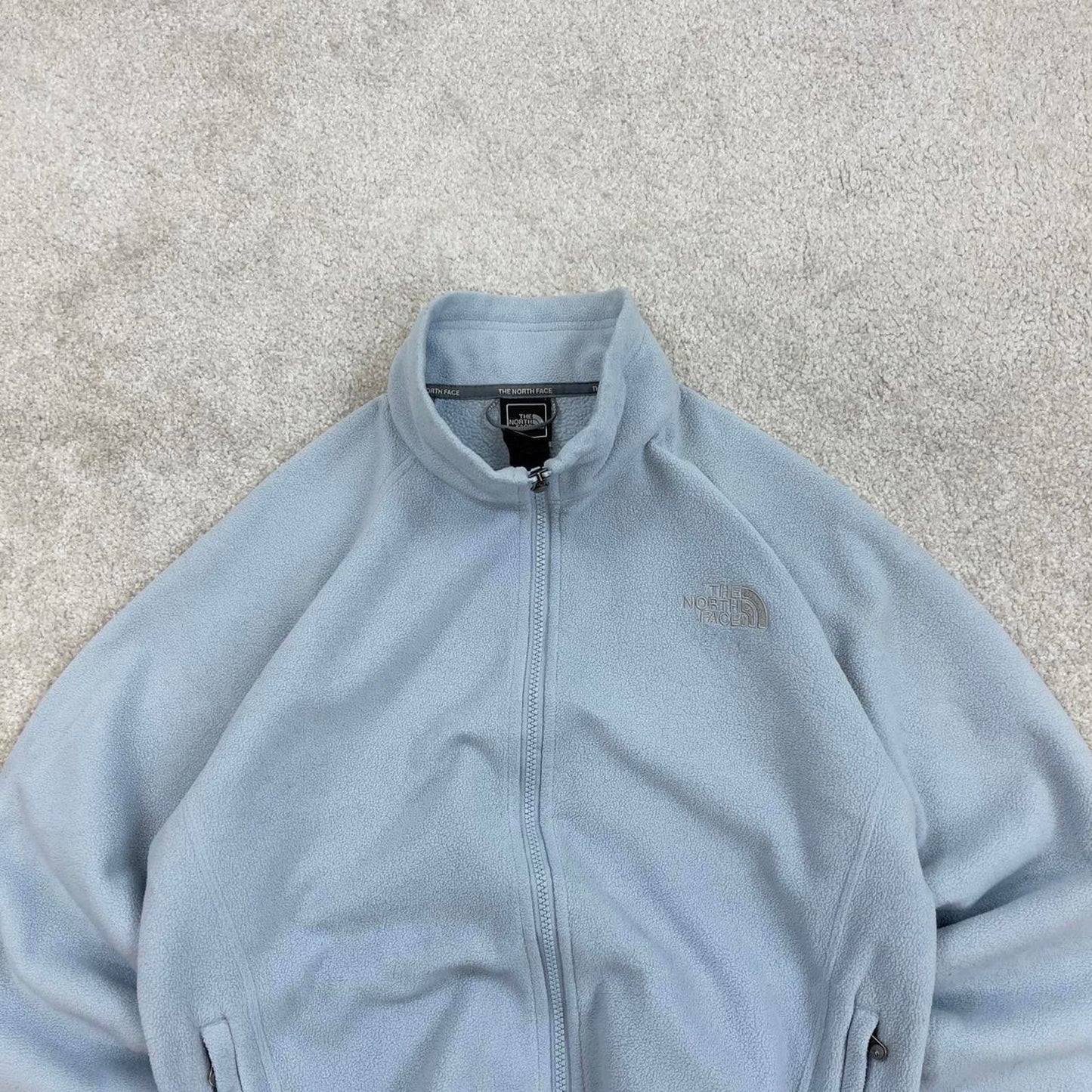 Blue North Face technical zip up fleece Small women's TNF y2k style autumn