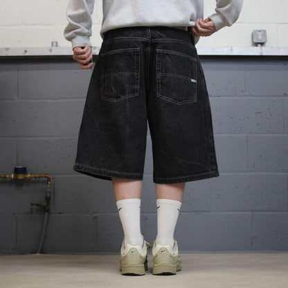 Baggy Southpole denim shorts y2k black Streetwear skater style brand surf jorts