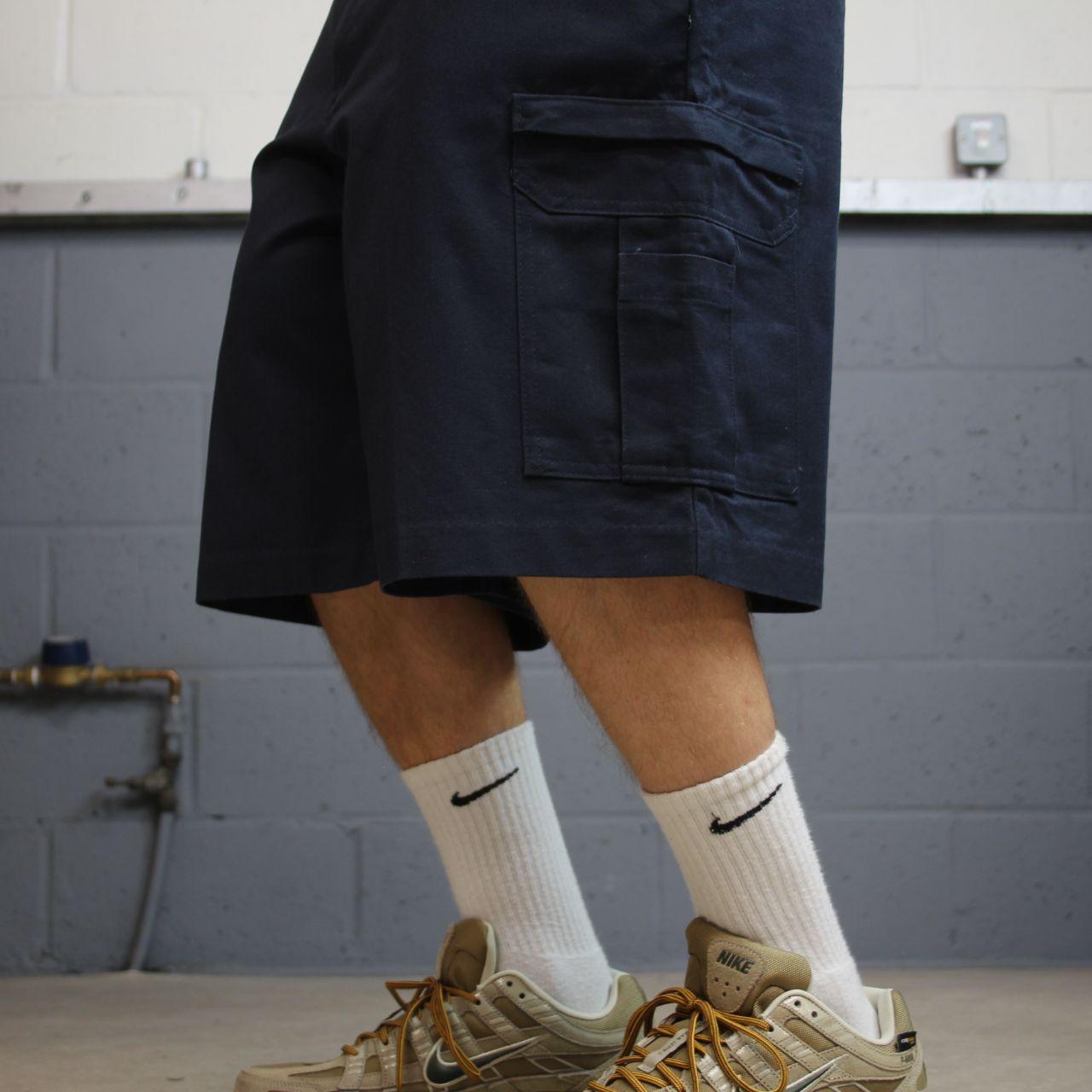Dickies baggy cargo shorts y2k navy Chino style skater shorts wide leg festival