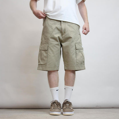 Mens baggy Levis cargo shorts W32 beige loose cargo utility skater shorts