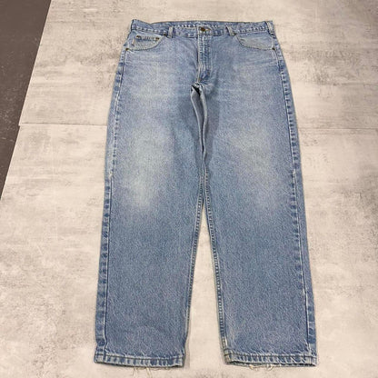 Mens Carhartt jeans W38 L30 blue Loose thick denim 90s style skate jeans