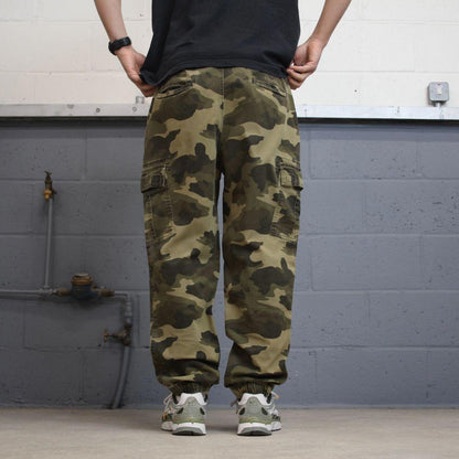 camo Urban Pipeline cargo pants W40L29 khaki green camouflage loose y2k style cargos utility pockets