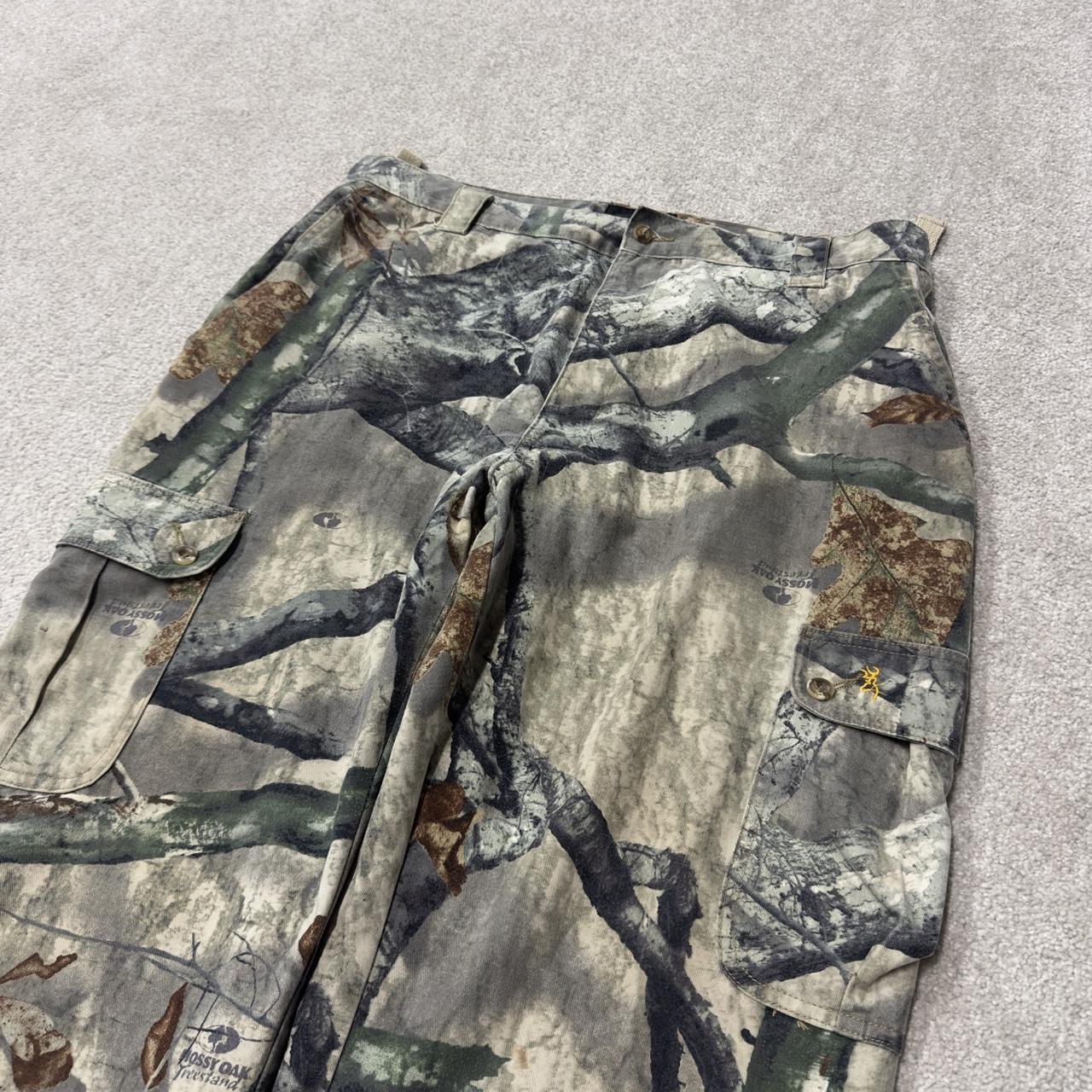 Vintage camo cargo pants y2k utility khaki Browning Mossy Oak camouflage hunting cargos