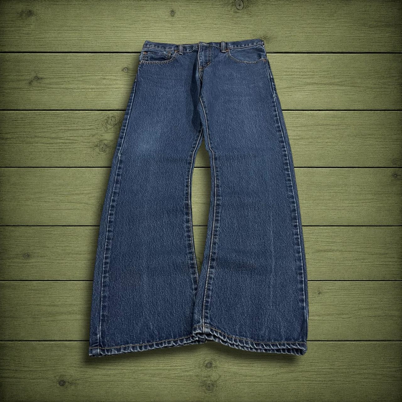 Y2K Levi’s 517 bootcut jeans blue denim Loose bootcut pants with red tab logo