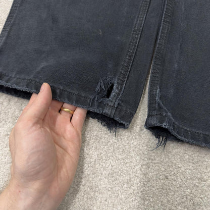 Black vintage Carhartt double knee carpenter jeans y2k Loose leg canvas skater style workwear