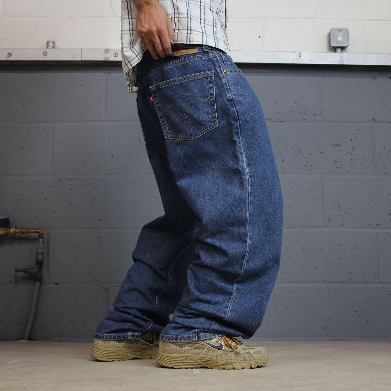 Levi’s 550 baggy jeans y2k loose fit blue denim Denim relaxed fit skater 2000s red tab logo pants