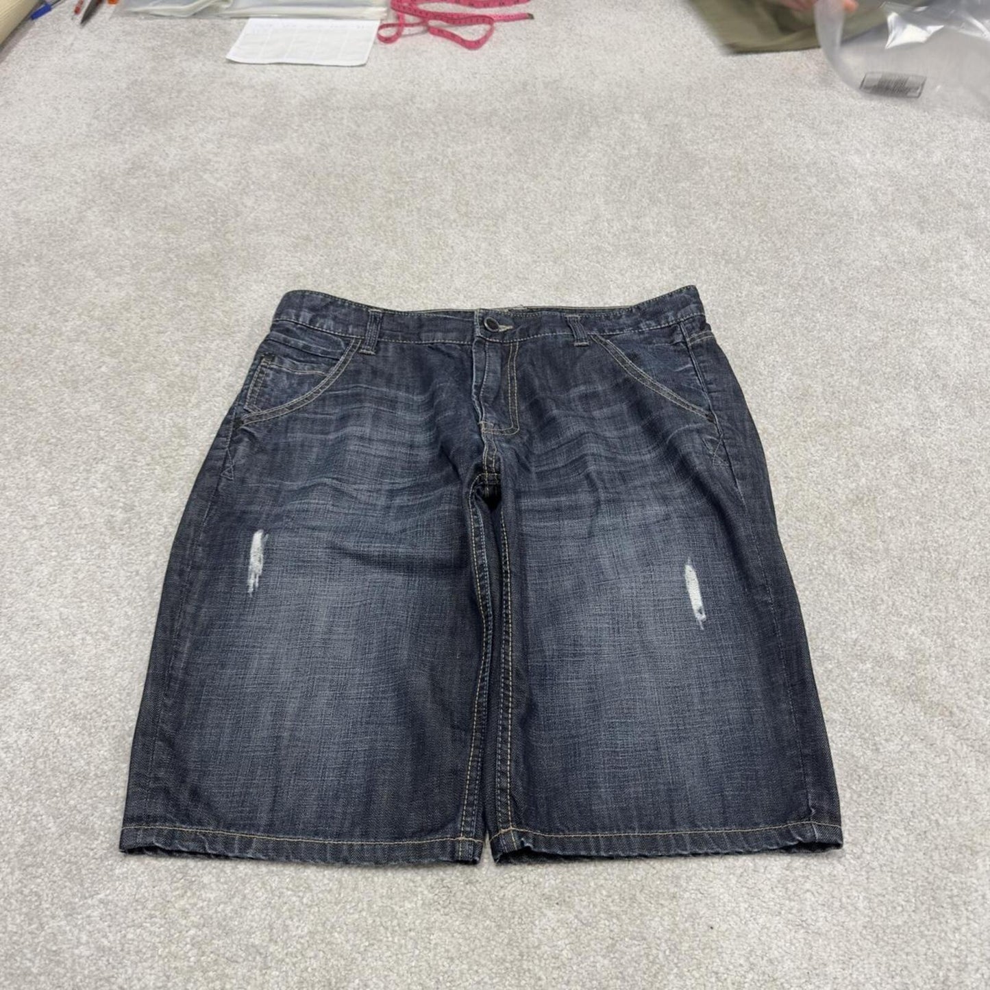 Just Jeans denim Y2k shorts blue W34 summer festival jorts skater